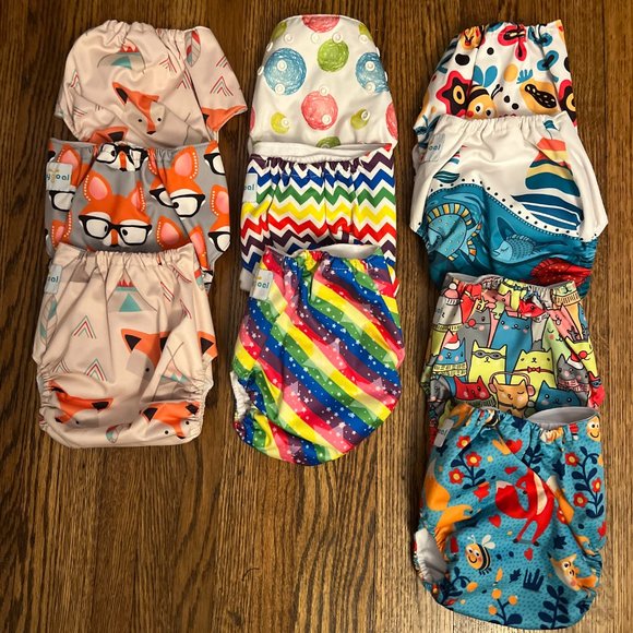 Baby Goal Cloth Diaper Covers & Inserts- Charcoal, Microfiber & Bamboo - Picture 3 of 5